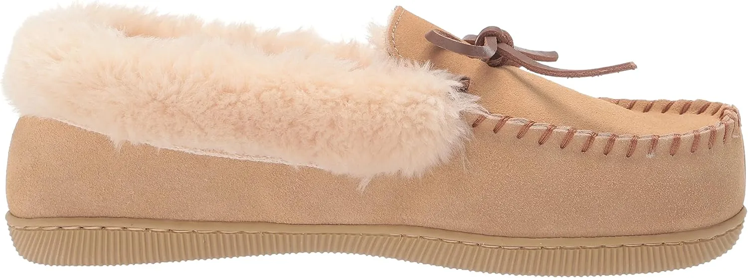 Dearfoams Women's Bethany Suede Moccasin Slipper