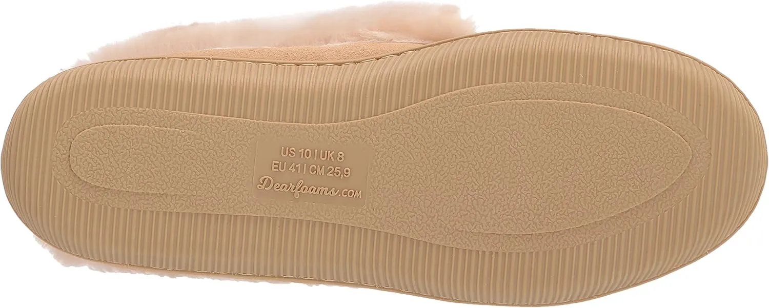 Dearfoams Women's Bethany Suede Moccasin Slipper