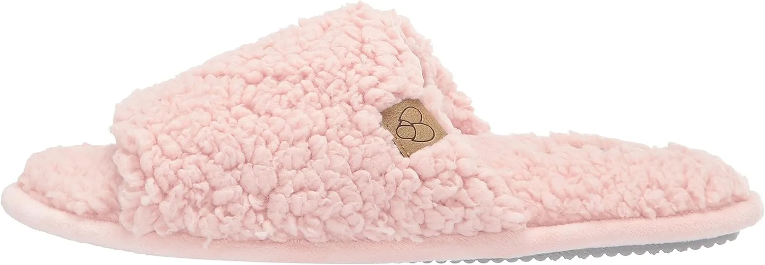 Dearfoams Women's Lane Fluffy Teddy Slide Slipper