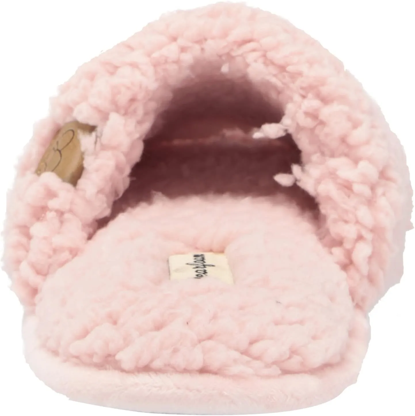 Dearfoams Women's Lane Fluffy Teddy Slide Slipper