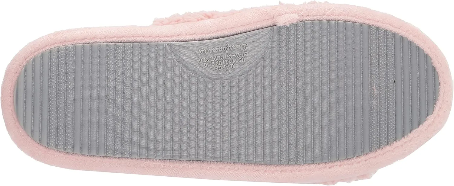 Dearfoams Women's Lane Fluffy Teddy Slide Slipper
