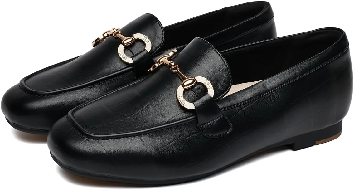 DeYashopin Womens Loafers Shoes Fashion Low Heel Slip on Shoes Comfortable Driving Flats