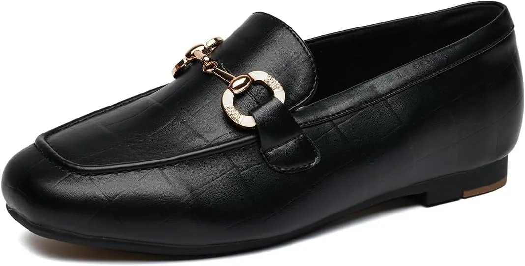 DeYashopin Womens Loafers Shoes Fashion Low Heel Slip on Shoes Comfortable Driving Flats