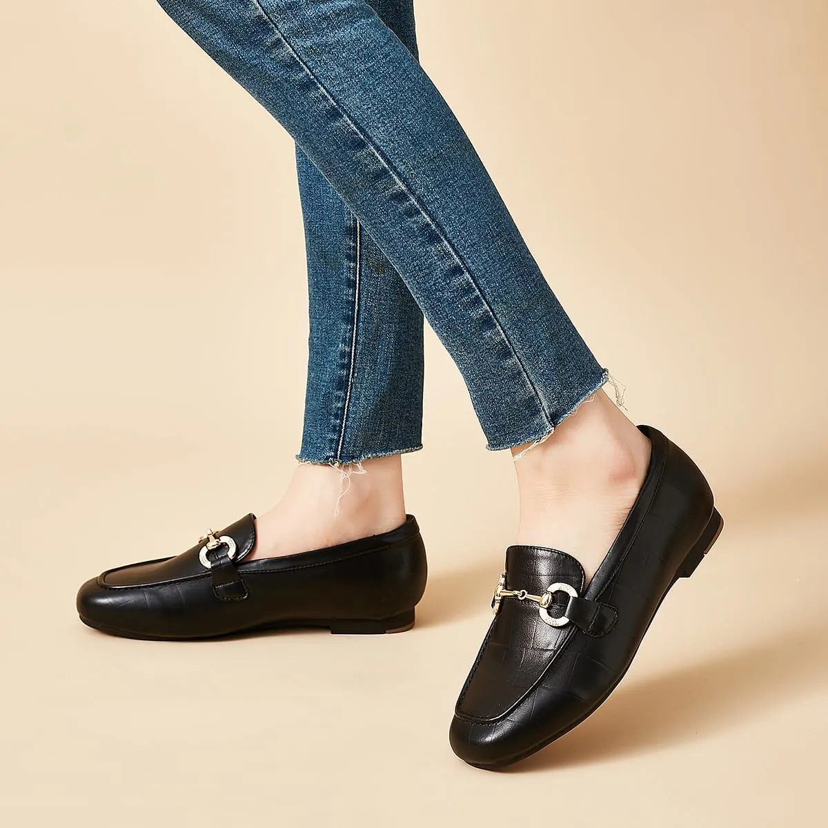 DeYashopin Womens Loafers Shoes Fashion Low Heel Slip on Shoes Comfortable Driving Flats