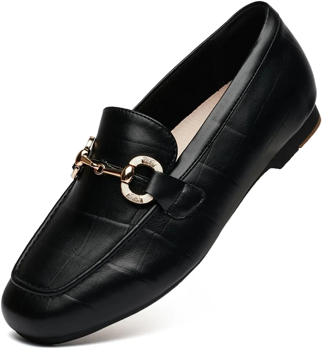 DeYashopin Womens Loafers Shoes Fashion Low Heel Slip on Shoes Comfortable Driving Flats