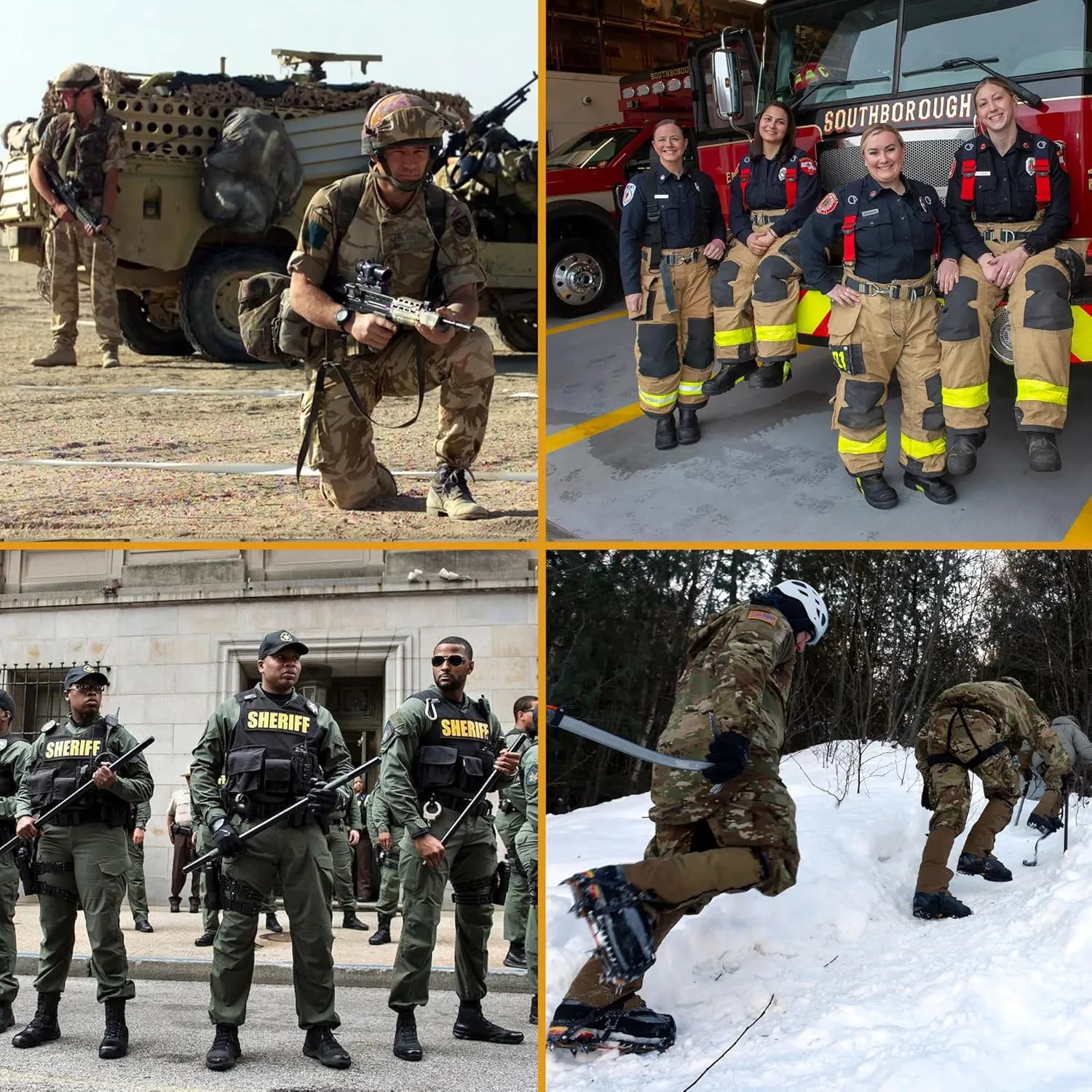 Diamond Star Military Boot Socks Quick-Dry Cotton Crew Socks for Firefighters, Police, Hiking
