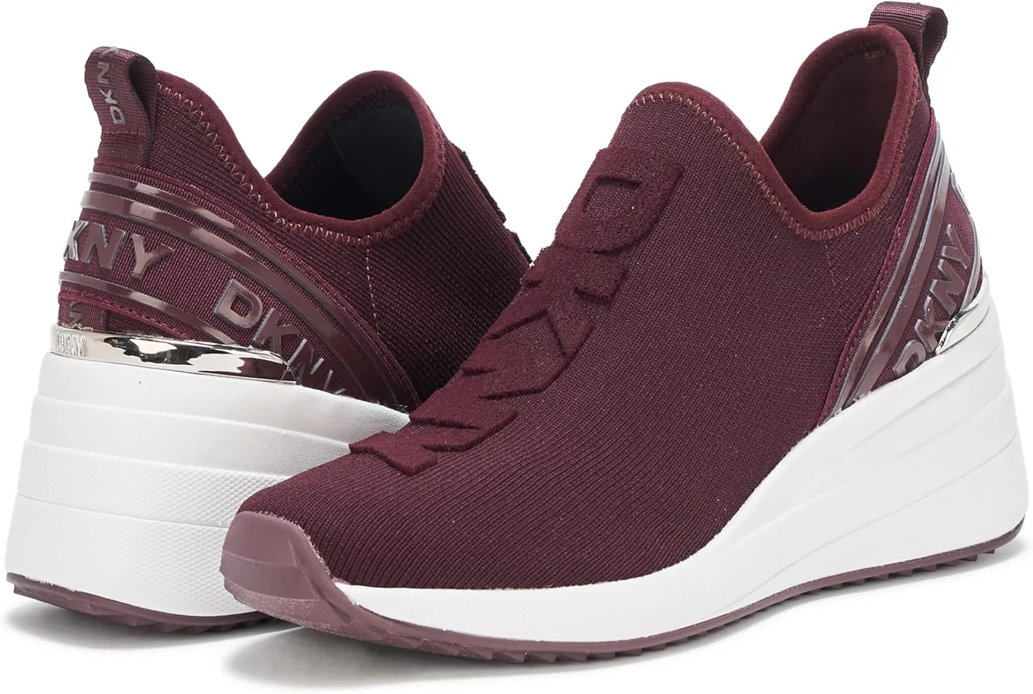 DKNY Women's Keeva Everyday Slip on Wedge Sneaker with Logo