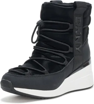 DKNY Women's Perla Wedge Sneaker Boot Heeled Sandal