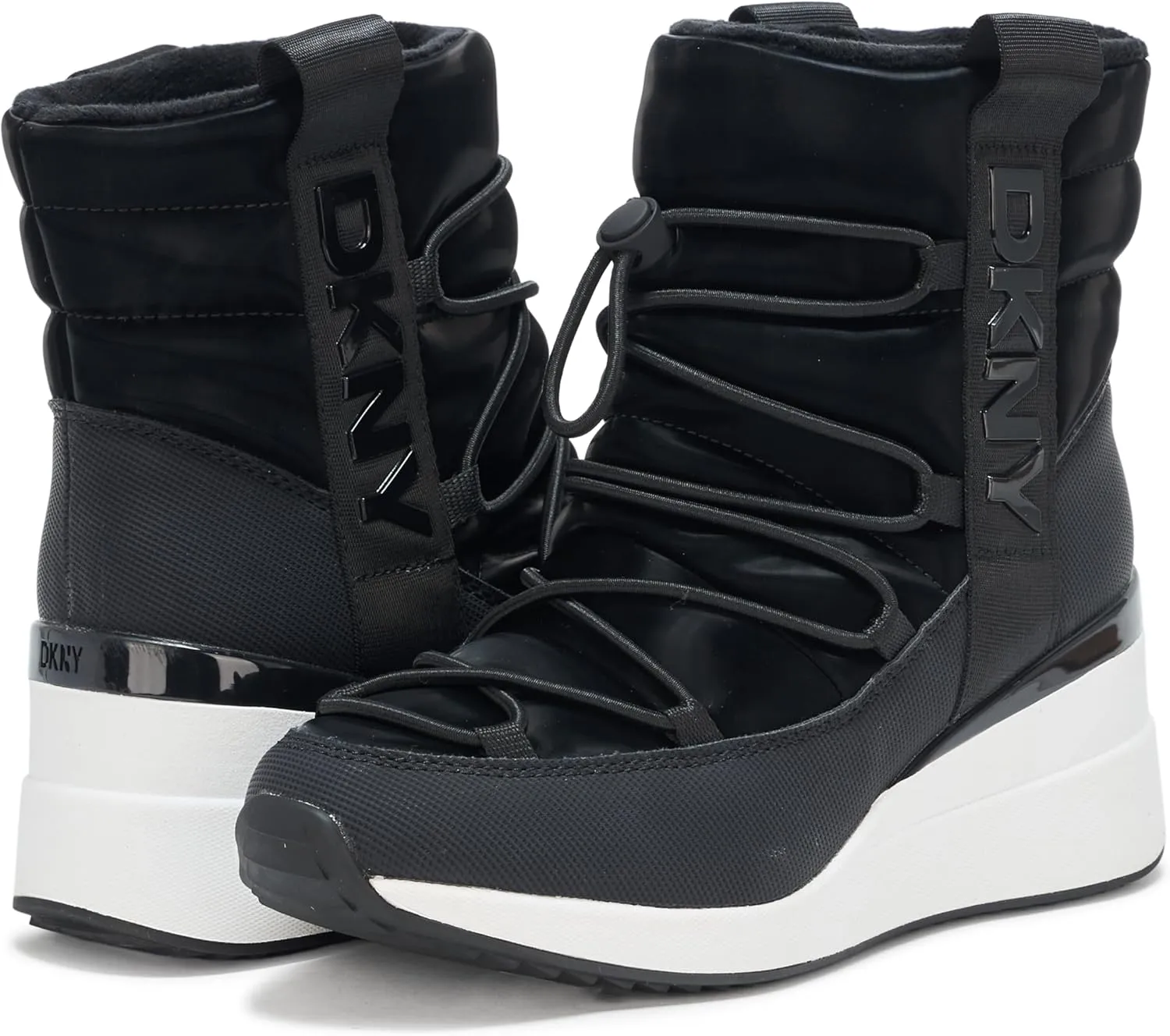 DKNY Women's Perla Wedge Sneaker Boot Heeled Sandal