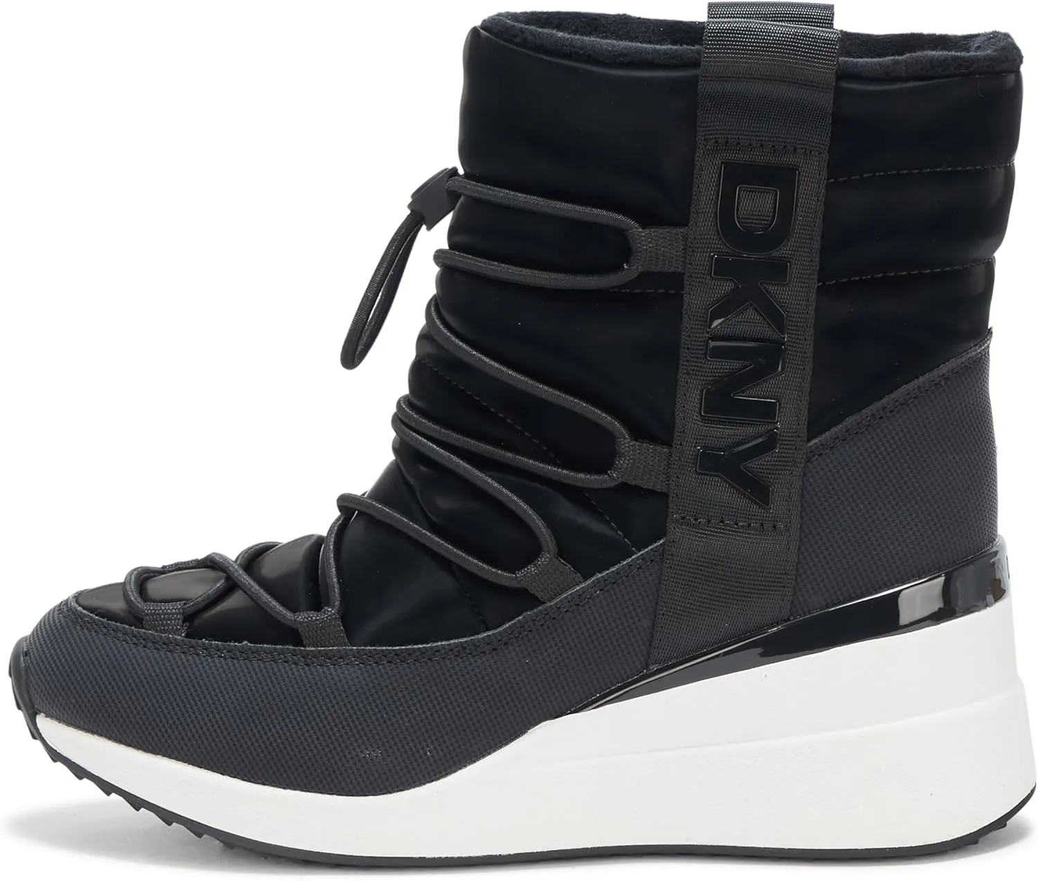 DKNY Women's Perla Wedge Sneaker Boot Heeled Sandal