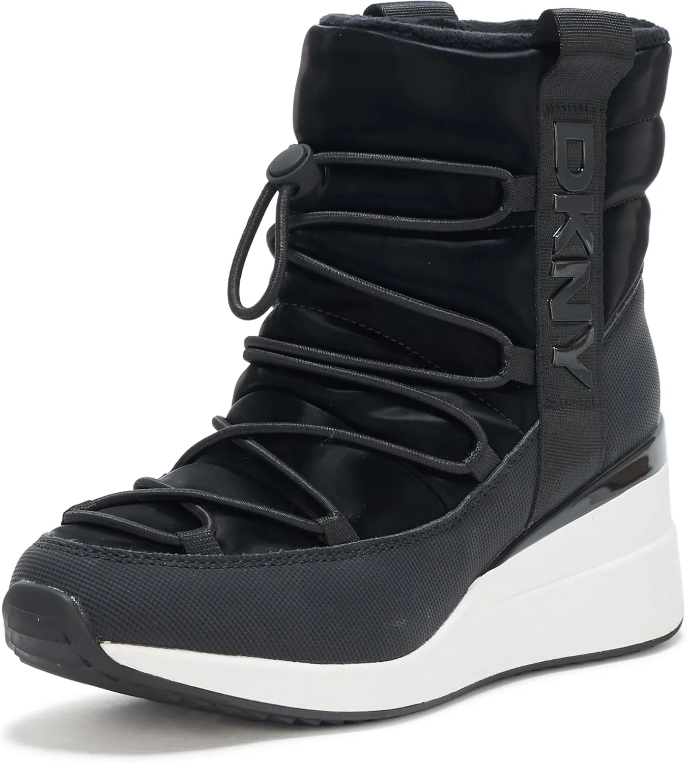 DKNY Women's Perla Wedge Sneaker Boot Heeled Sandal