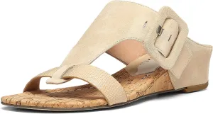 Donald Pliner Women's Ofelia Python Print Upper Cork Wedge Heel Heeled, Comfortable, Leather, Slide Sandals