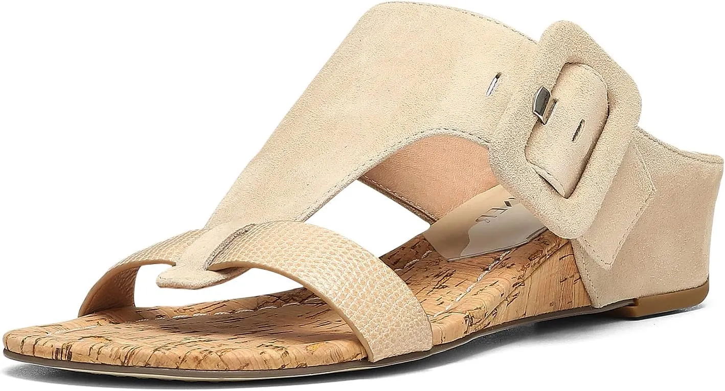 Donald Pliner Women's Ofelia Python Print Upper Cork Wedge Heel Heeled, Comfortable, Leather, Slide Sandals