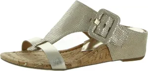 Donald Pliner Women's Ofelia Python Print Upper Cork Wedge Heel Heeled, Comfortable, Leather, Slide Sandals