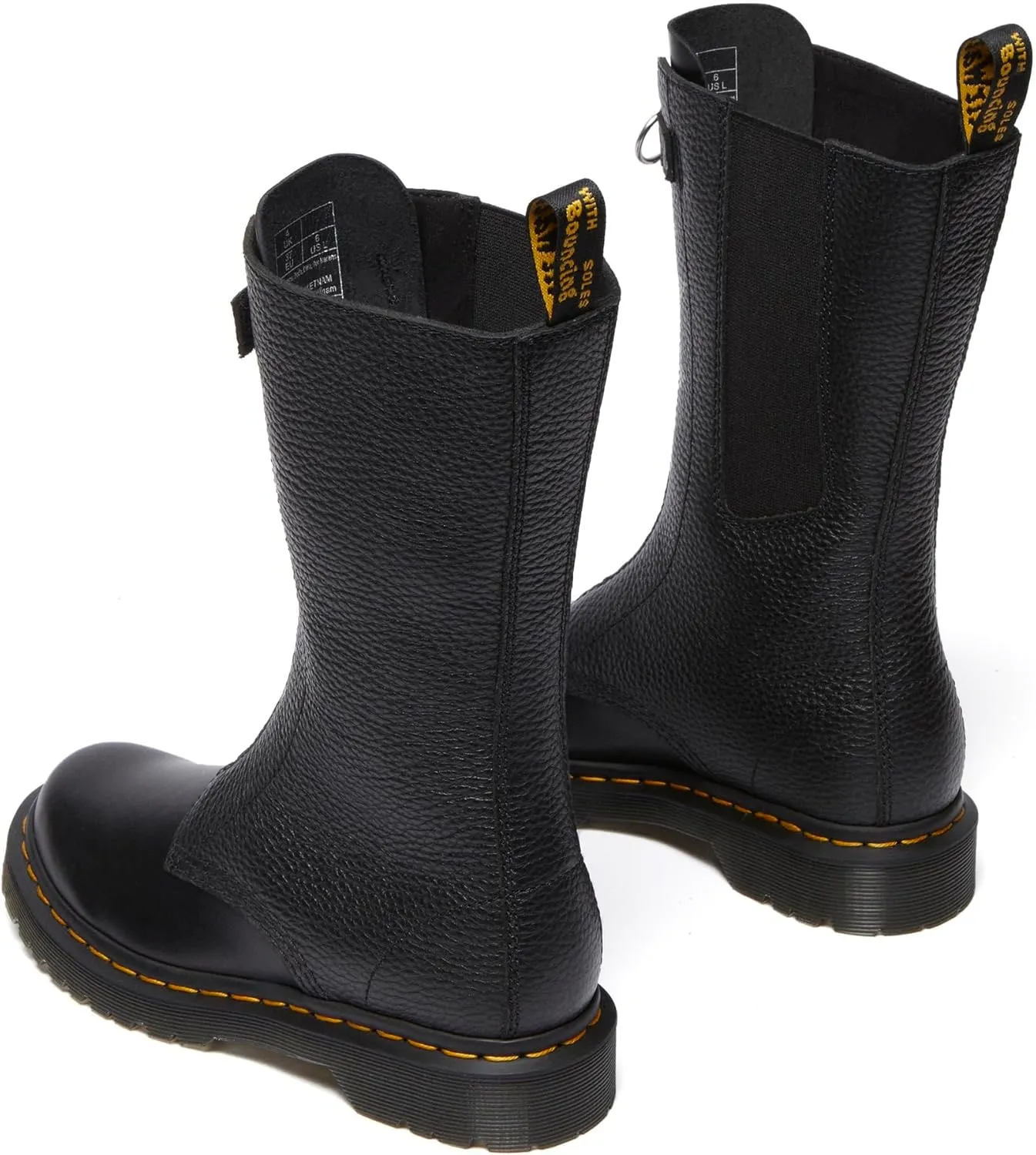Dr. Martens Women's 1b99 Front Zip Leather Mid Calf Boots Combat