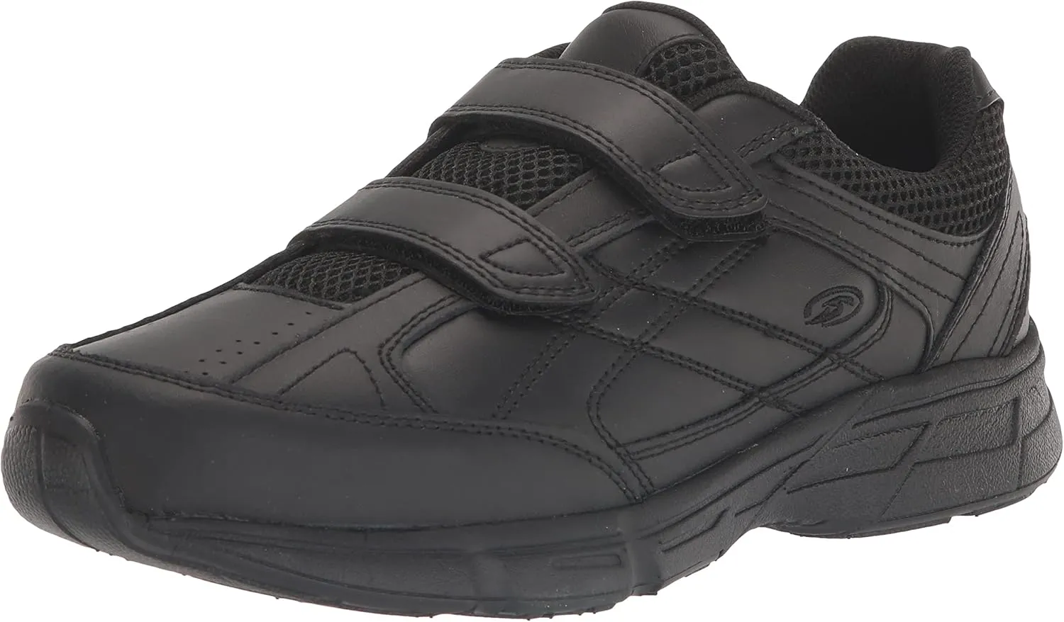Dr. Scholl's - Men's Brisk Light Weight Dual Strap Sneaker, Wide Width (10.5 Wide, Black)