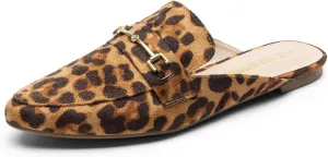 DREAM PAIRS Women's Flat Mules Buckle Pointed Toe Backless Slip on Slides Loafer Shoes