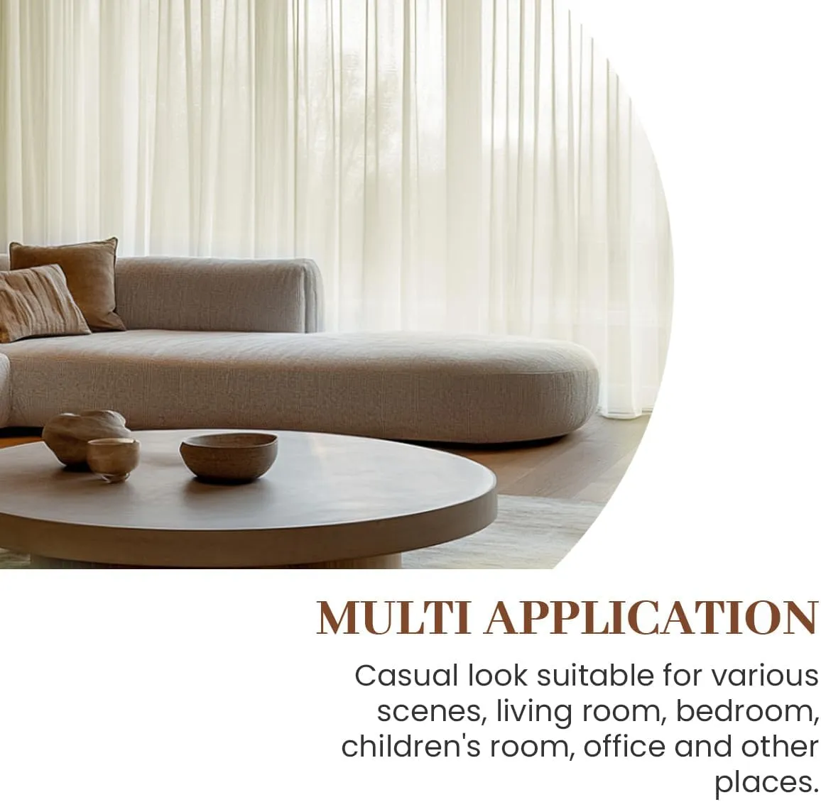 Dreaming Casa Solid Sheer Curtains 96 Inches Long Ivory Rod Pocket Voile Draperies for Bedroom Living Room, 2 Panels, Each 52" W x 96" L