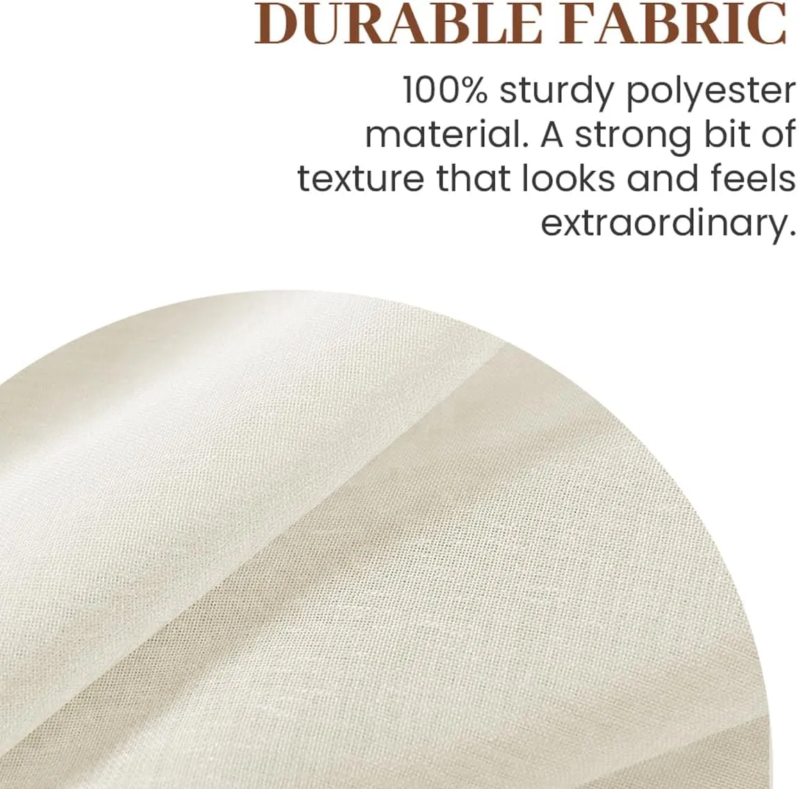 Dreaming Casa Solid Sheer Curtains 96 Inches Long Ivory Rod Pocket Voile Draperies for Bedroom Living Room, 2 Panels, Each 52" W x 96" L