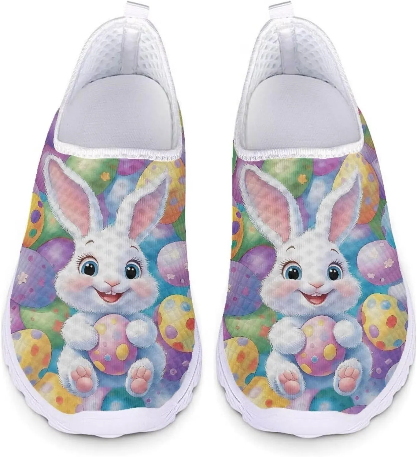 Easter Sport Sneakers Tennis Shoes for Women US 5.5-11.5 Slip On Loafer Shoes