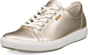 ECCO Women's Soft 7 Sneaker, Pure White Gold, 5-5.5