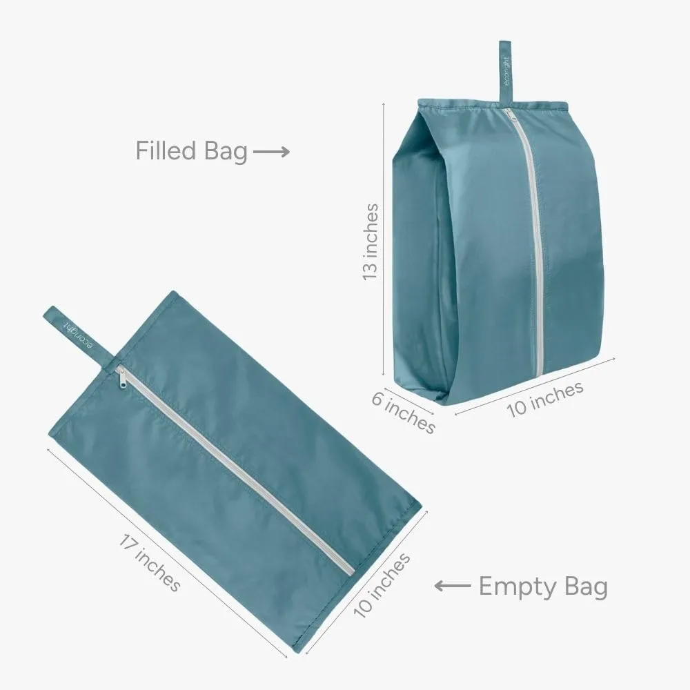 Ecoright Shoe Bags for Travel, Set of 2, 100% Recycled Water-Resistant Zipper Pouch Bags, Shoe Bags for Storage, Travel Essentials for Men & Women