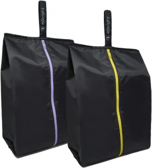 Ecoright Shoe Bags for Travel, Set of 2, 100% Recycled Water-Resistant Zipper Pouch Bags, Shoe Bags for Storage, Travel Essentials for Men & Women