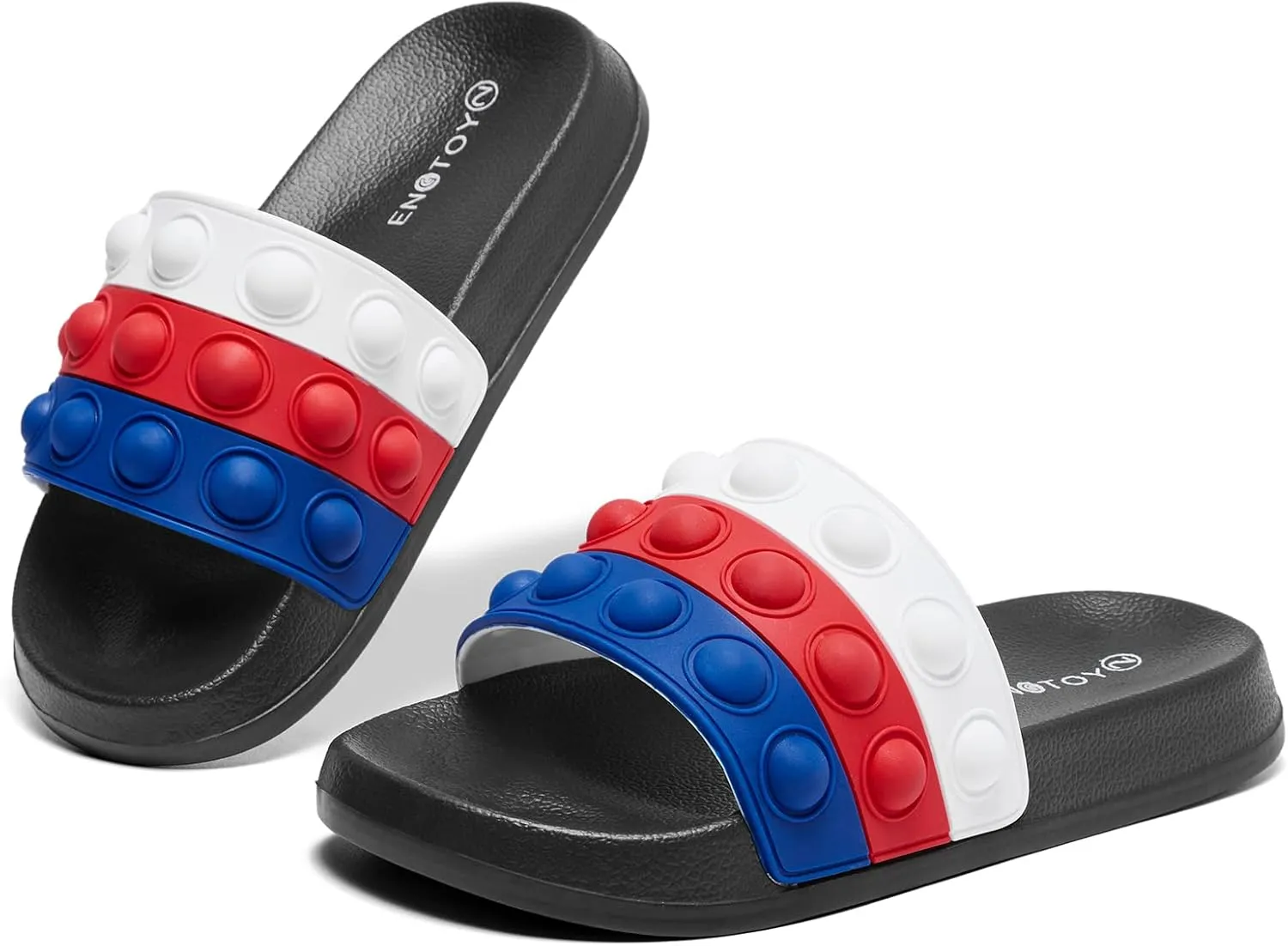 Engtoy Kid Boys Girls Slides Sandals For Kid Unisex Child Slippers Lightweight Non-slip Open Toe Comfy Shower Beach Funny Slide Sandals