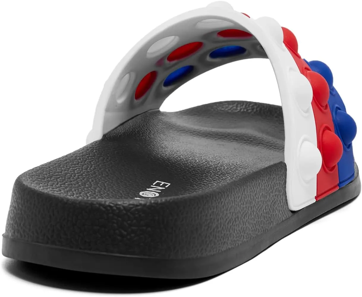 Engtoy Kid Boys Girls Slides Sandals For Kid Unisex Child Slippers Lightweight Non-slip Open Toe Comfy Shower Beach Funny Slide Sandals