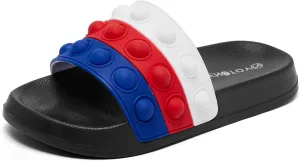 Engtoy Kid Boys Girls Slides Sandals For Kid Unisex Child Slippers Lightweight Non-slip Open Toe Comfy Shower Beach Funny Slide Sandals