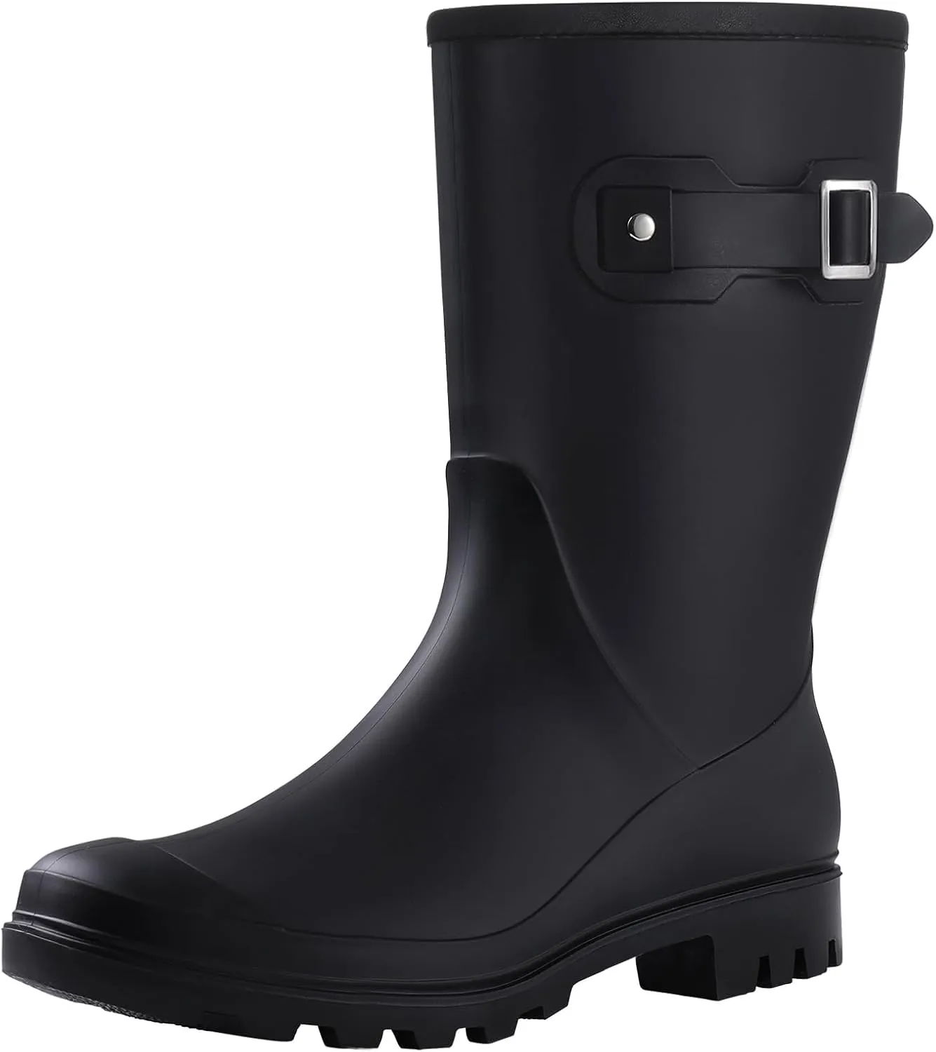Evshine Women's Mid Calf Rain Boots Waterproof Garden Shoes