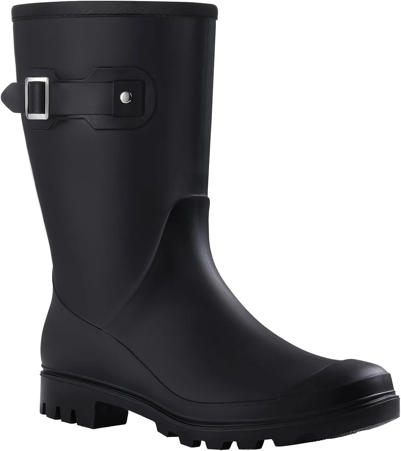Evshine Women's Mid Calf Rain Boots Waterproof Garden Shoes