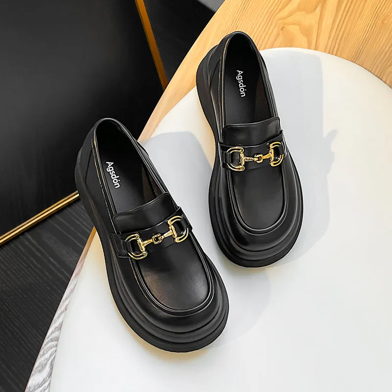 Extensive catalogue Leather With Chain Loafers Unique selection
