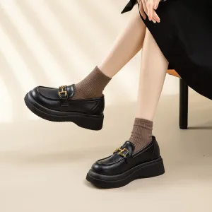 Extensive catalogue Leather With Chain Loafers Unique selection