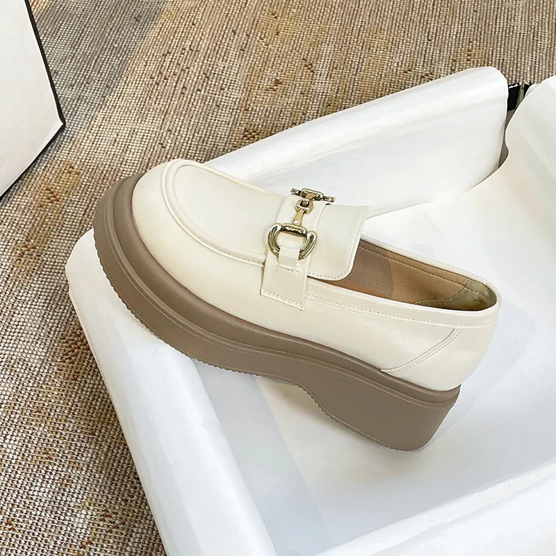 Extensive catalogue Leather With Chain Loafers Unique selection