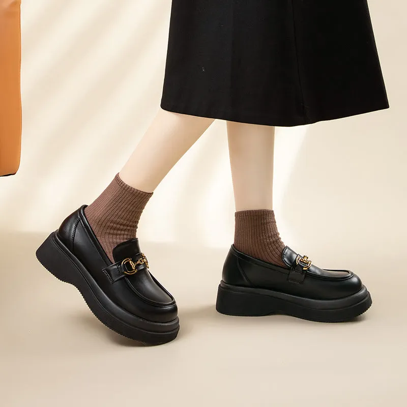 Extensive catalogue Leather With Chain Loafers Unique selection