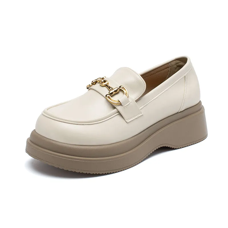 Extensive catalogue Leather With Chain Loafers Unique selection
