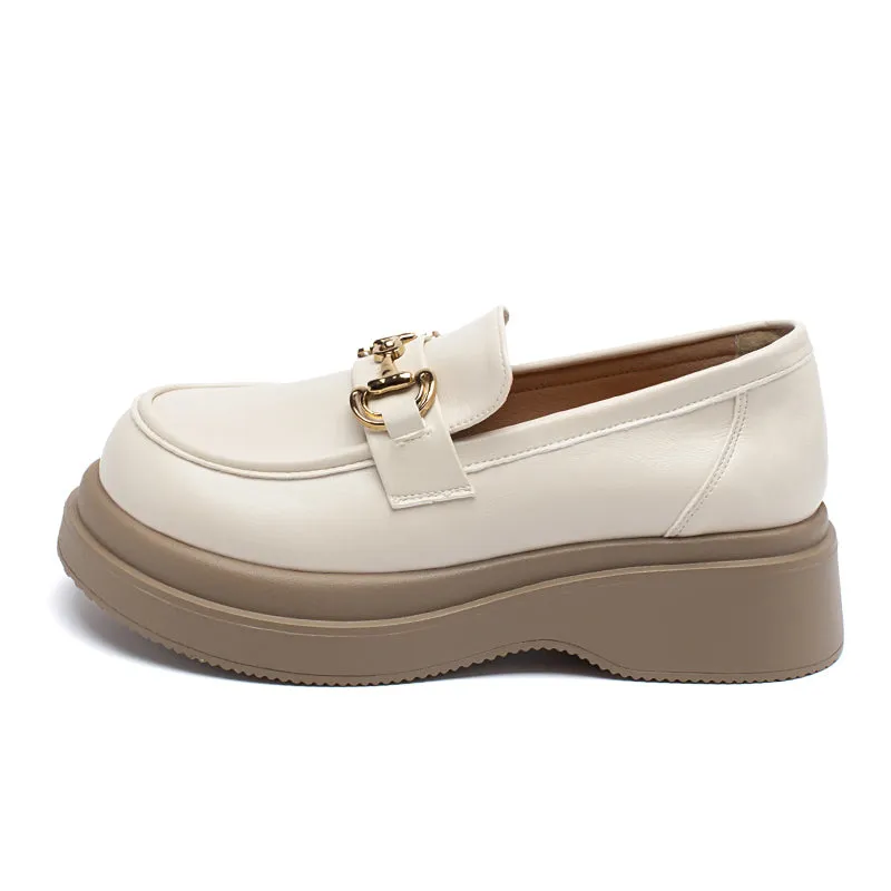 Extensive catalogue Leather With Chain Loafers Unique selection