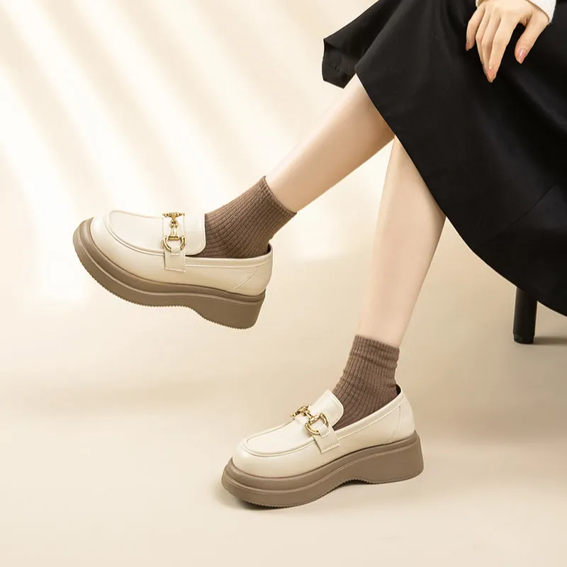 Extensive catalogue Leather With Chain Loafers Unique selection