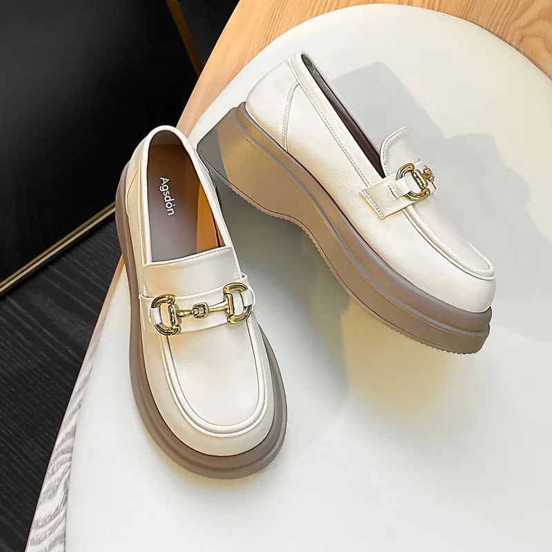 Extensive catalogue Leather With Chain Loafers Unique selection