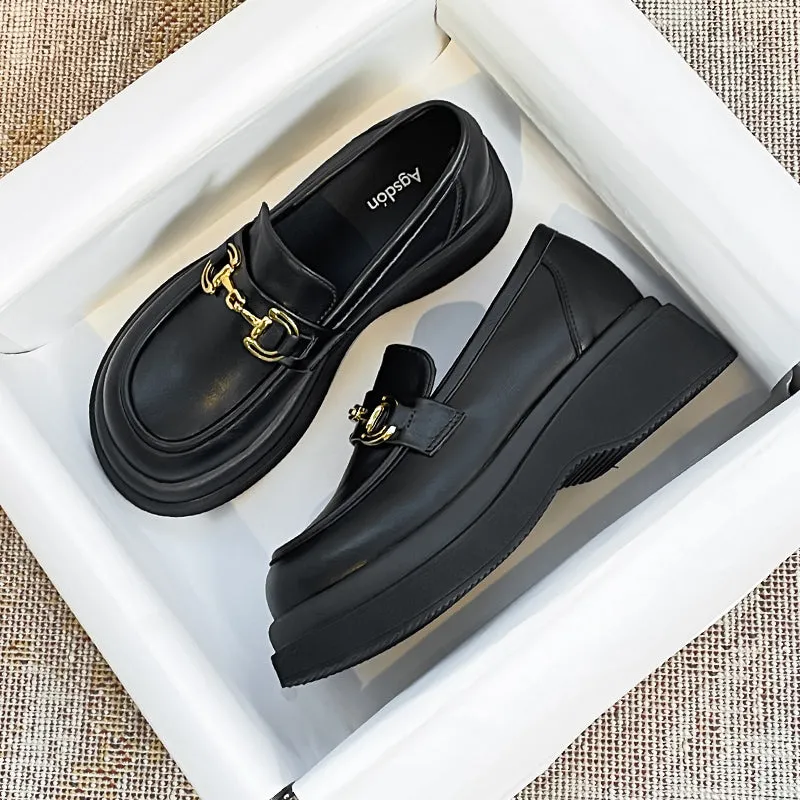 Extensive catalogue Leather With Chain Loafers Unique selection