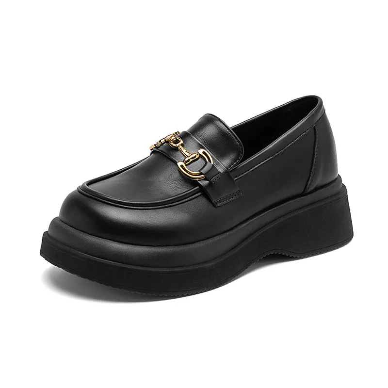 Extensive catalogue Leather With Chain Loafers Unique selection