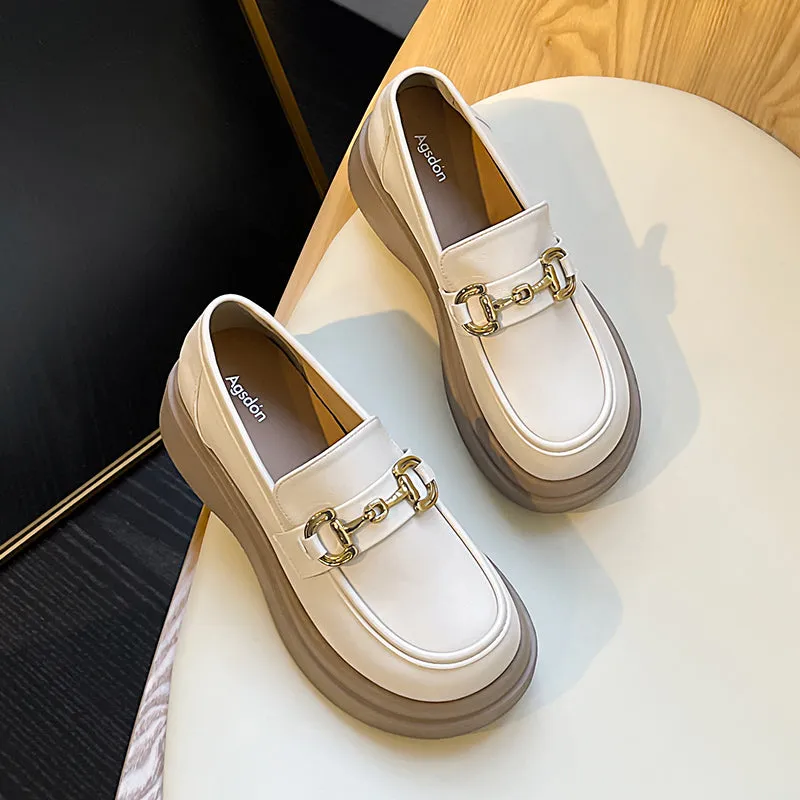 Extensive catalogue Leather With Chain Loafers Unique selection
