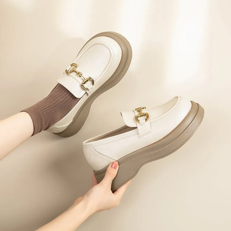 Extensive catalogue Leather With Chain Loafers Unique selection