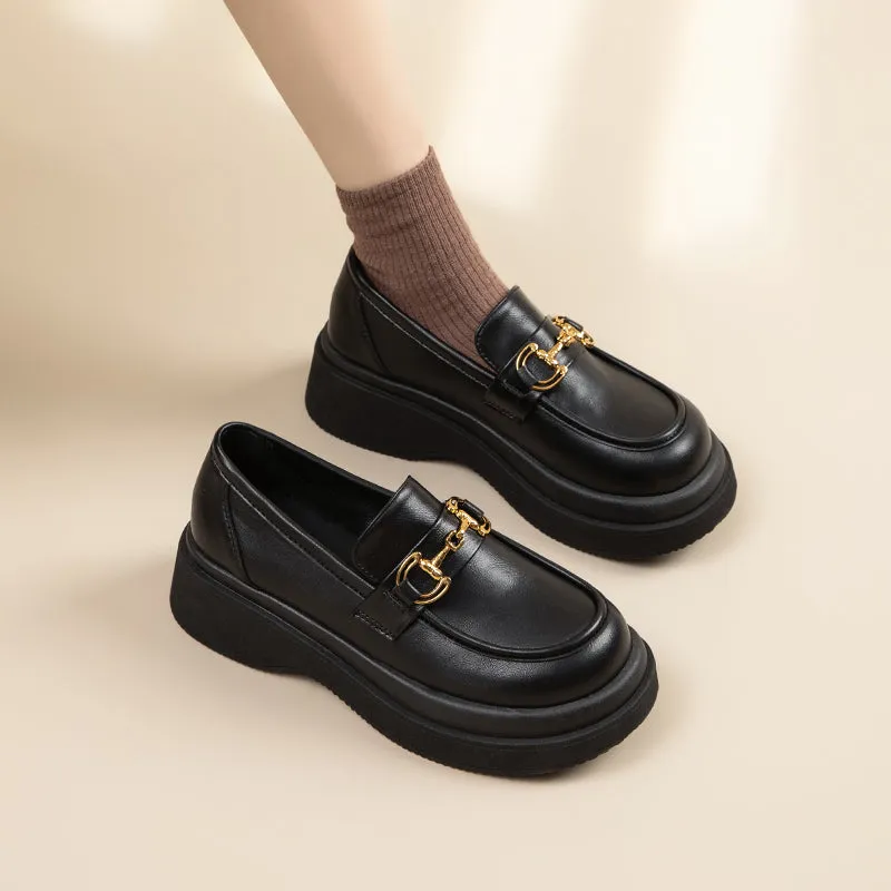 Extensive catalogue Leather With Chain Loafers Unique selection