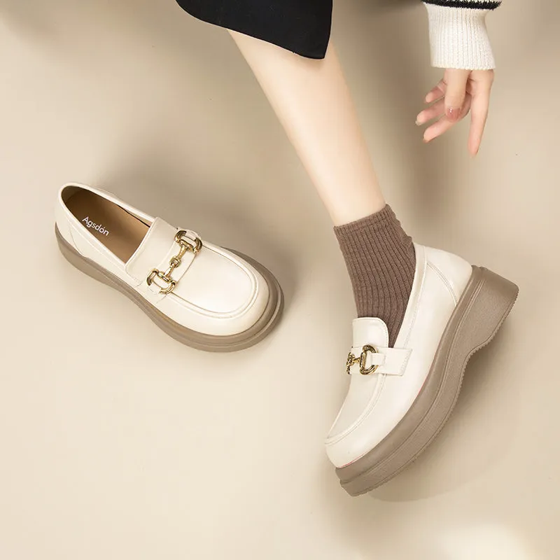 Extensive catalogue Leather With Chain Loafers Unique selection