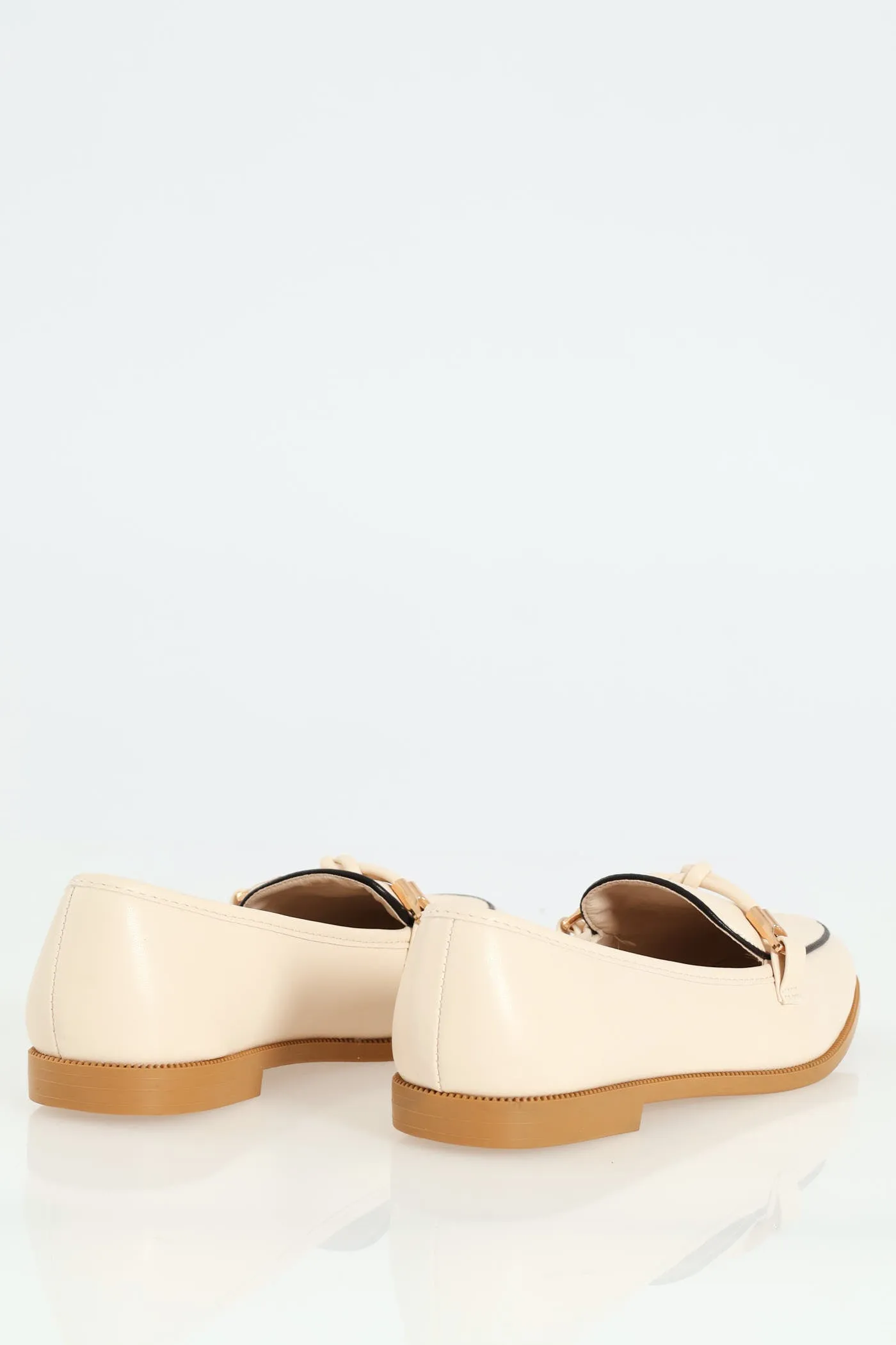 Fabric Knot Binding Loafer - Cream