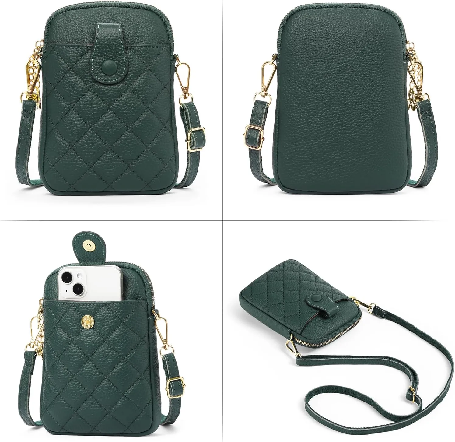 FALAN MULE Small Crossbody Bags for Women,Leather Trendy Cell Phone Bag Wallet Purses with Adjustable Strap