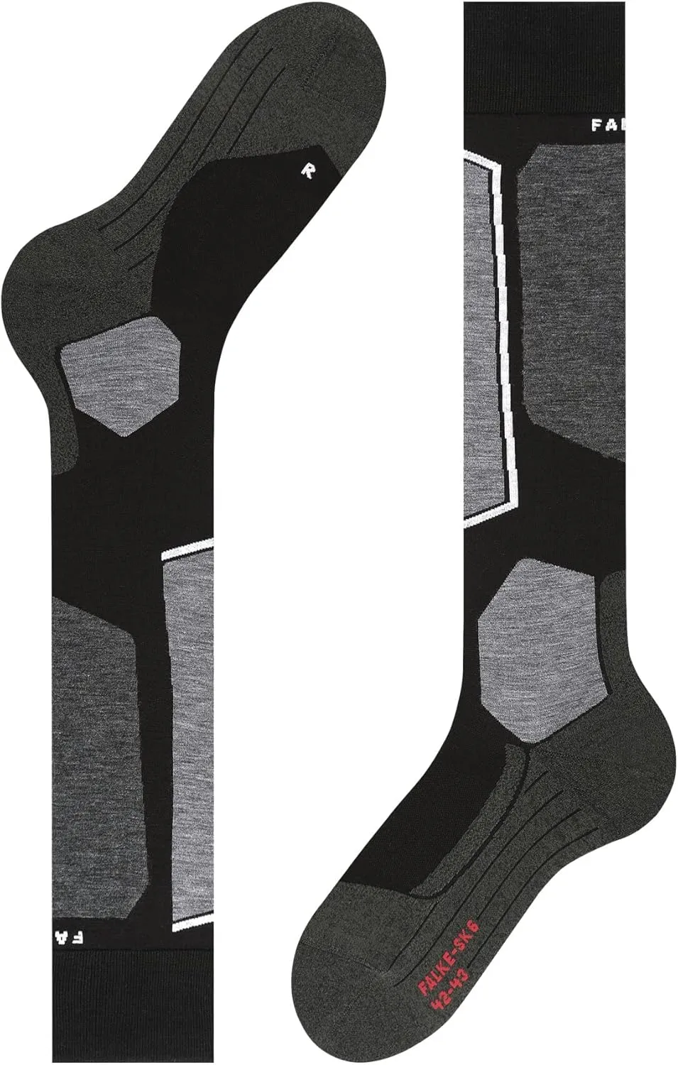 FALKE Men's SK6 Pro Ski Socks, Ultra Lightweight, Quick Dry, 1 Pair
