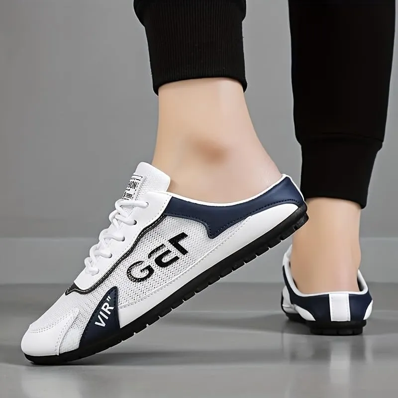 Fashionable Mens Slip On Shoes for Spring Summer, Casual Indoor & Outdoor Walking Mules Sneakers, Non-Slip Comfortable Loafers for Work/Hiker/Trekking
